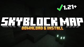 How To Install Skyblock Map in Minecraft 1213 2024 [upl. by Eahs359]