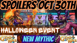 Gems of War SPOILERS amp Calendar October 30th 2023  Halloween Event NEW MYTHIC Loopy Journey Troop [upl. by Alaaj749]