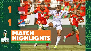 HIGHLIGHTS  Morocco 🆚 DR Congo  ملخص مباراة المغرب والكونغو الديمقراطية TotalEnergiesAFCON2023 [upl. by Ailedamla88]