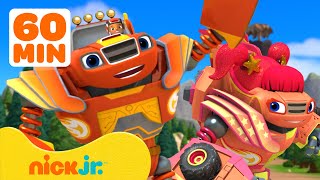 Blazes BEST Family Rescues 2 w Sparkle  1 Hour Compilation  Nick Jr [upl. by Akim]