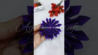 Origami paper flower bollywood shorts ytshorts tutorial handmadehomedecor papercraft artsong [upl. by Hsekar]