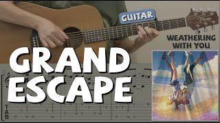 Grand Escape  Weathering With You Guitar Notation  TAB [upl. by Catherine]