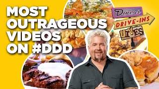 Top 10 MostOutrageous Foods on DDD with Guy Fieri  Diners DriveIns and Dives  Food Network [upl. by Ehsrop]