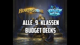 Hearthstone Abenteuer DER LICHKÖNIG  Alle 9 Klassen BUDGET DECKS Deutsch HD [upl. by Adria267]