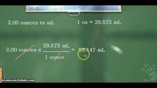 Unit Conversion fluid ounces to milliliters [upl. by Enyale]