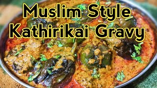 Biryani Kathirikai Gravy in Tamil  Muslim Style Kathirikai Gravy  Biryani SideDish Bagare Baingan [upl. by Zakaria]