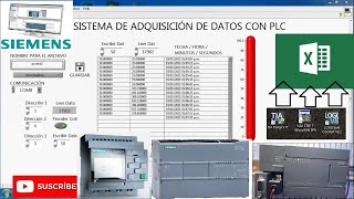 PLC Siemens Proyectos Sistema Scada de Lectura de datos con fecha y hora [upl. by Marnie]