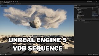 Unreal Engine 5  UE5   Volumetric cloud texture from EmberGen VDB sequence [upl. by Yrod]