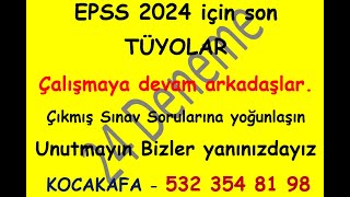 EKPSS 2024 SON SINAVINIZ olacak  EKPSS Orjınal Sınavları ve cevaplarını çözmeniz için yayımlıyoruz [upl. by Demetra]