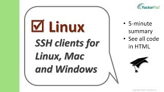 SSH clients for Linux Mac and Windows [upl. by Nolyaj82]