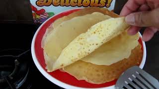 Recette pâte à crêpes sans gras en 2 minutes [upl. by Yllitnahc]