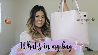 WHATS IN MY BAG MINI REVIEW KATE SPADE [upl. by Winser887]