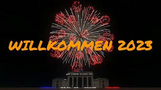 Willkommen 2023 am Brandenburger Tor [upl. by Llerehc676]