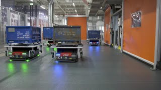 Audi Factory Neckarsulm Production  Production Audi A5  Automated guided vehicles [upl. by Oznola]