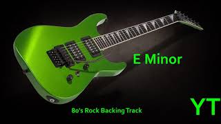 80s Rock Guitar Backing Track E Minor [upl. by Granthem]