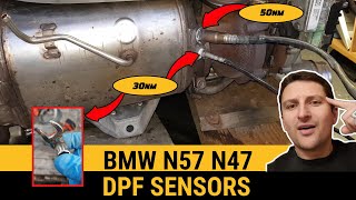 BMW N57 N47 DPF Filter Sensor Temperature sensor installation How to install lambda O2 oxygen sensor [upl. by Faires]