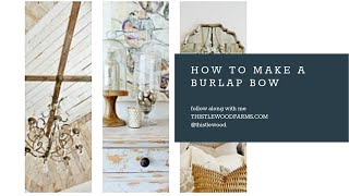 How To Make a Burlap Bow [upl. by Ahseinaj620]