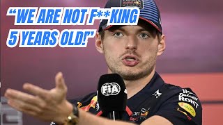 Max Verstappen ANGRY RESPONSE to the FIA after got told to not swear [upl. by Ymarej666]