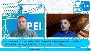 I requisiti per lOrdine Professionale Multi Albo Pedagogisti ed Educatori Socio Pedagogici realtà [upl. by Efren]