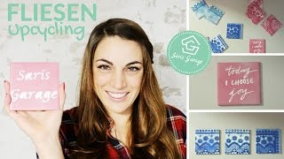 Fliesen gestalten  Fliesen lackieren  DIY  How to  UPCYCLING  Deko Idee selber machen [upl. by Euqinemod]