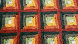 The Log Cabin Blanket  Crochet Tutorial [upl. by Alihet415]