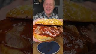 Ribwich viralvideo food stitch youtubeshorts foodie barbecue like reaction viralshort [upl. by Yllehs]