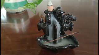 Try Black Waterfall Cones Backflow Incense Burner With Instructions On How To Use incenseburner [upl. by Eemiaj]