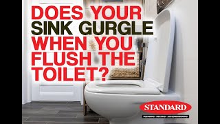 Plumbing Tips What to do when Sink Gurgles when you Flush the Toilet [upl. by Kuska]