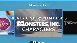 Disney Crossy Road TOP 5  Monsters Inc Characters [upl. by Seugirdor]