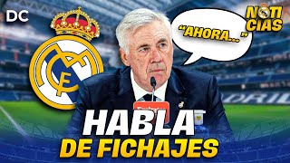 🔥ANCELOTTI habla de FICHAJES [upl. by Lleirbag]