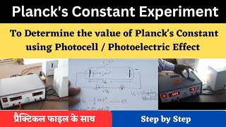 Plancks Constant Experiment  To Determine the value of Plancks Constant using Photocell [upl. by Aplihs]