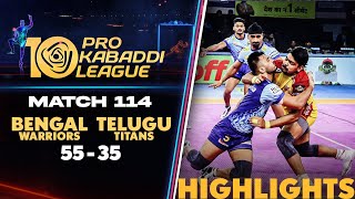 Nitin Kumar Powers Bengal Warriors to a Big Win  PKL 10 Highlights Match 114 [upl. by Dermot]