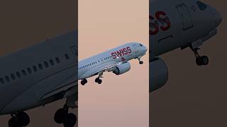 Beautiful Swiss Airbus A220 shorts aviation planespotting [upl. by Gable]