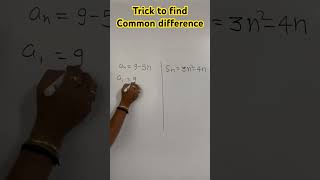 Trick to find Common Difference of an AP when nth term or Sum of First n terms is given  Chapter 5 [upl. by Balbur]