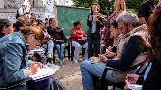 Realizaron una clase pública para defender la continuidad del Programa Fines en Buenos Aires [upl. by Aecila]