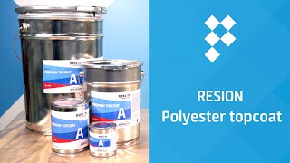 Polyester afwerken met RESION Topcoat  ISO NPG Topcoat in alle RALkleuren [upl. by Feeney]