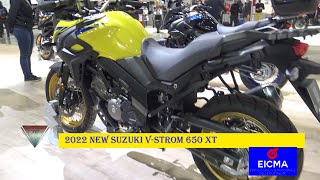 2022 New Suzuki V Strom 650 XT Walkaround Eicma 2021 [upl. by Genia]