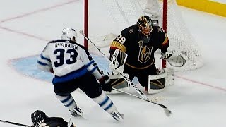 MarcAndre Fleury does it all in Golden Knights win over Jets [upl. by Neyuq]