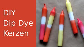 DIY Dip Dye Kerzen  Gradient Kerzen mit Farbverlauf [upl. by Onit]