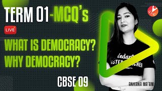 Term 1 MCQs What is Democracy Why Democracy  CBSE Class 9 CivicsPolitical Science  Vedantu [upl. by Jilli655]