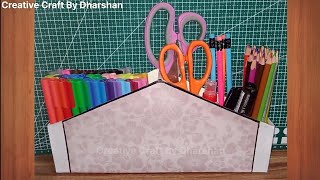 Easy Organiser Making  CREATIVE CRAFT BY DHARSHAN [upl. by Lauraine]