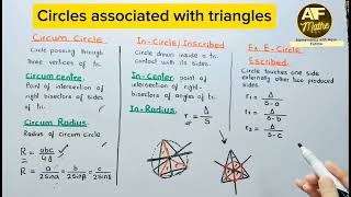 Circles connected with triangles Lec33 ppsc fpsc nts maths Ms PhD afmathe [upl. by Nillad]