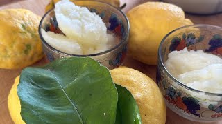 Granita al limone di Sorrento  senza gelatieragranitore  metodo freezermixer granita 🍋 [upl. by Hitt]