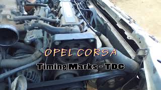 OPEL CORSA  2003   TIMING MARKS  TDC [upl. by Ona]