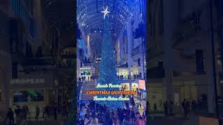 SNEAK PREVIEW  AWESOME CHRISTMAS LIGHT SHOW  TORONTO EATON CENTRE [upl. by Ecienahs]