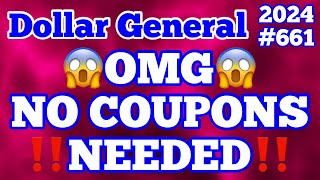 2024661😱Dollar General Couponing😱OMG😱NO COUPONS NEEDED‼️Must Watch👀👀 [upl. by Adnowal923]