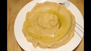 easy amp quick Arabic hummus recipe without tahini sauce  Hammoos healthy snack dip [upl. by Oswin]