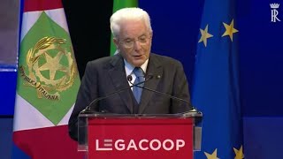 Mattarella alla Biennale dellEconomia quotSolidarieta per vittime alluvione e Toyotaquot [upl. by Haonam]