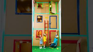 Kids learn how to play together and build Giant Cardboard house [upl. by Notkcorb]