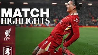 Liverpool vs Aston Villa Highlights – Brilliant Goals by Núñez and Salah [upl. by Gardol464]